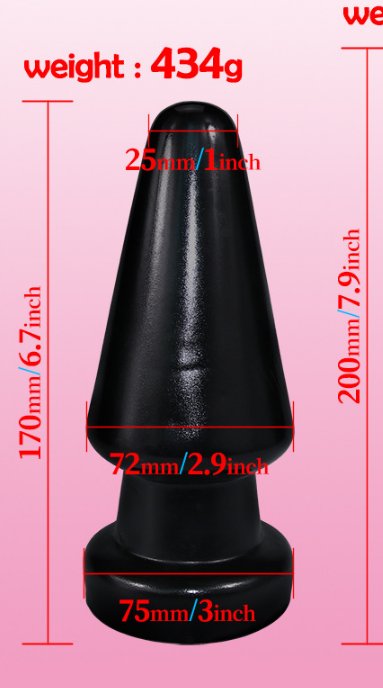 7″ Butt Plug black