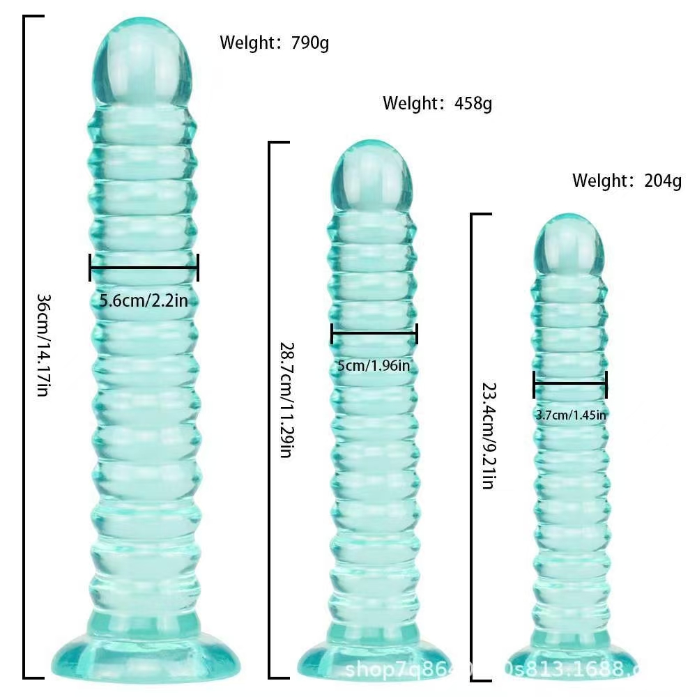 Sex Toys: 6-Piece Set of Jelly Anal Plugs with Suction Cups and Giant Dildos