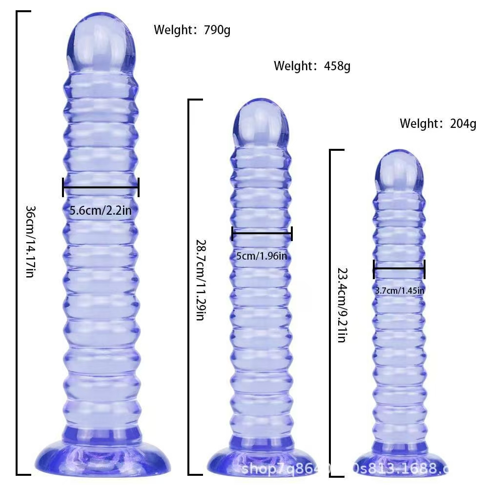Sex Toys: 6-Piece Set of Jelly Anal Plugs with Suction Cups and Giant Dildos image 2