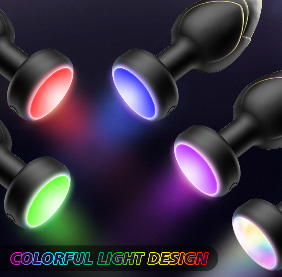 Sex Toys: Colorful Remote-Controlled Glowing Anal Plug, 10 Vibration Modes, Unisex, Adult Masturbation and Anal Massage image 2