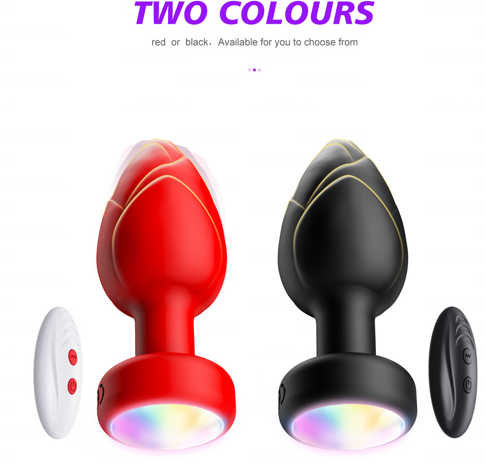 Sex Toys: Colorful Remote-Controlled Glowing Anal Plug, 10 Vibration Modes, Unisex, Adult Masturbation and Anal Massage image 3