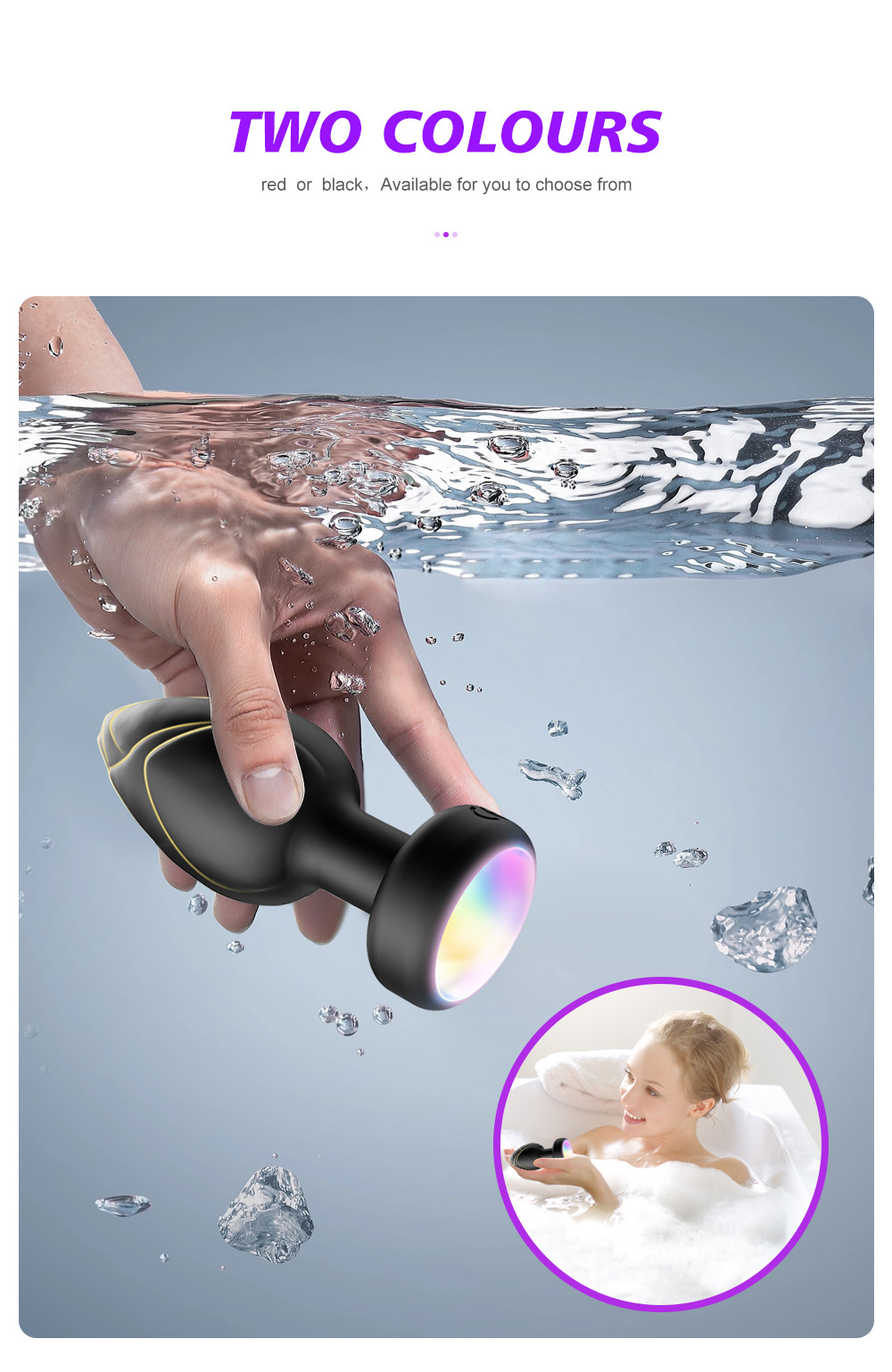 Sex Toys: Colorful Remote-Controlled Glowing Anal Plug, 10 Vibration Modes, Unisex, Adult Masturbation and Anal Massage image 4