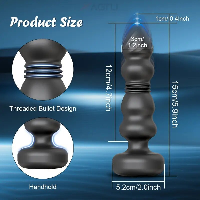 Sex Toys: Textured Adult Massager with Automatic Thrusting and Vibrating Functions image 3
